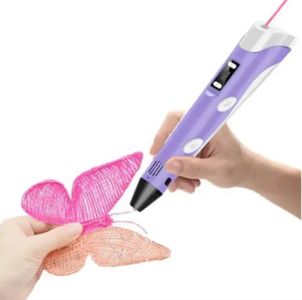 3D Printing Doodle Drawing Pen With ICD Screen And Filaments For Kids And Adults Color May Vary