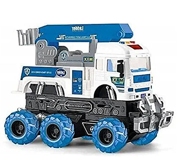 6x6 Friction Safety Truck Toy - Blue
