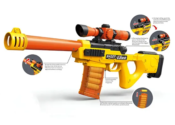 Target Shooting Rifle Gun Toys For Kids | Fun Educational Learning Kids Toys | Outdoor Sports Toys (Pack of 1 Color May Vary)