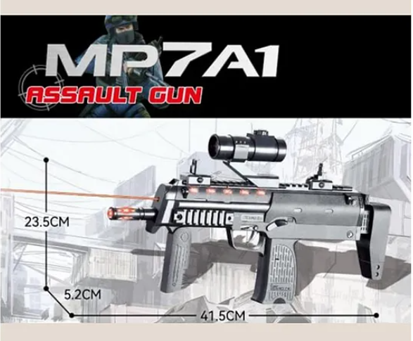 Musical Assault Gun Toys For Kids With LED Lights, Thrilling Sound And Laser Fun Entertainment Kids Toys - Multicolor