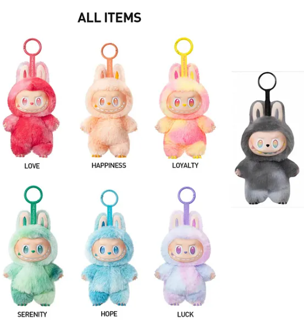 Cute Labubu Energy Monster Style Vinyl Plush Keychain Mystery Box Collectible Toy for Kids & Adults 17 cm (Pack of 1 - Color and Design May Vary)