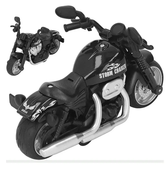 1/16 Scale Alloy Die-cast Pull Back Powered Motorcycle Bike