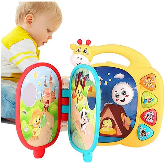 Giraffe Musical Storybook Toys With Lights And Soothing Music Fun Entertainment Kids Toys Educational Giraffe Learning Book Toy - Multicolor