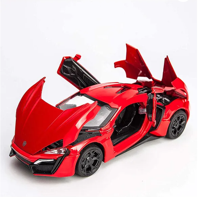 1:32 Metal Lykan Hypersport Models Pull Back Alloy Diecast Car - ( Red/Black/Blue )