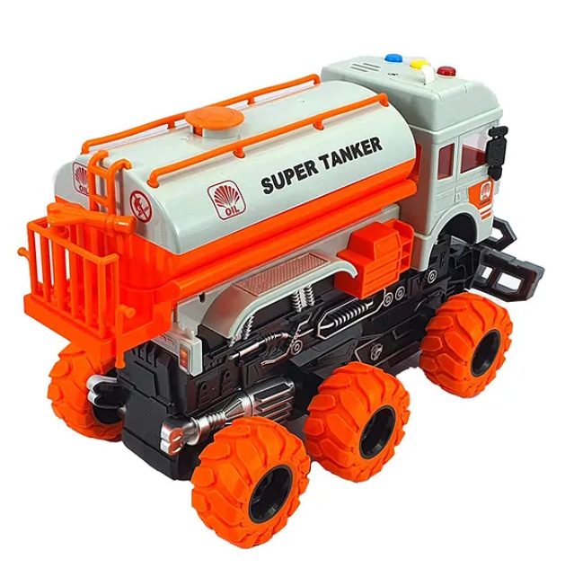 6x6 Friction Super Tanker Truck Toy - Orange