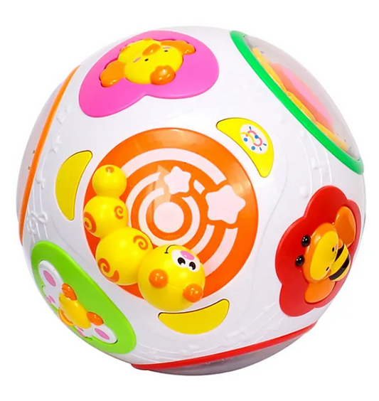 Catch-Me Activity Ball Toy With Lights And Music Early Educational Learning Toy For Kids And Babies - Multicolor
