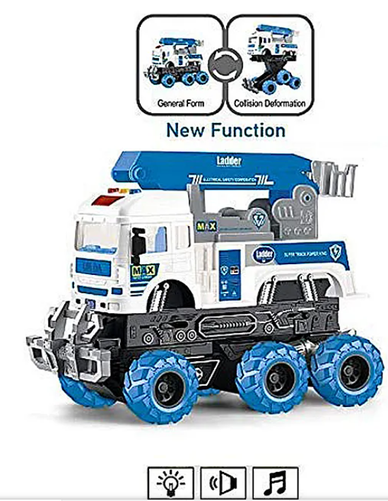 6x6 Friction Safety Truck Toy - Blue