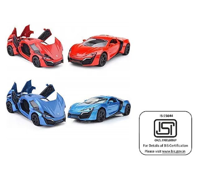 1:32 Metal Lykan Hypersport Models Pull Back Alloy Diecast Car - ( Red/Black/Blue )