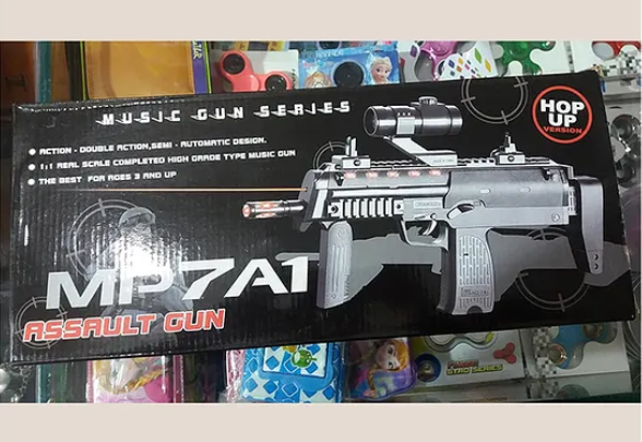 Musical Assault Gun Toys For Kids With LED Lights, Thrilling Sound And Laser Fun Entertainment Kids Toys - Multicolor