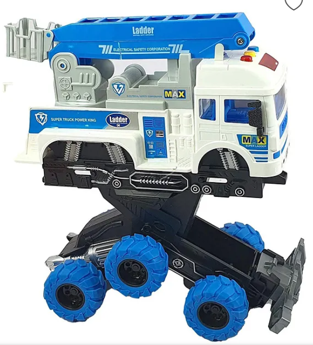 6x6 Friction Safety Truck Toy - Blue