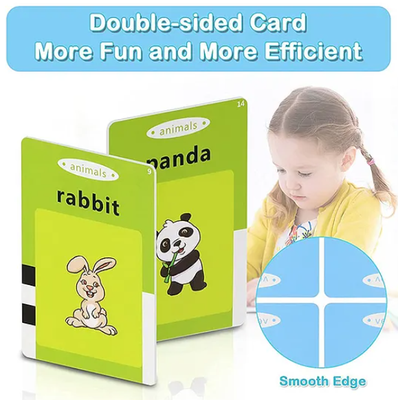 112 colorful Double-Sided Educational Learning Talking Flash Cards Cards 224 Words (Colour May Vary)