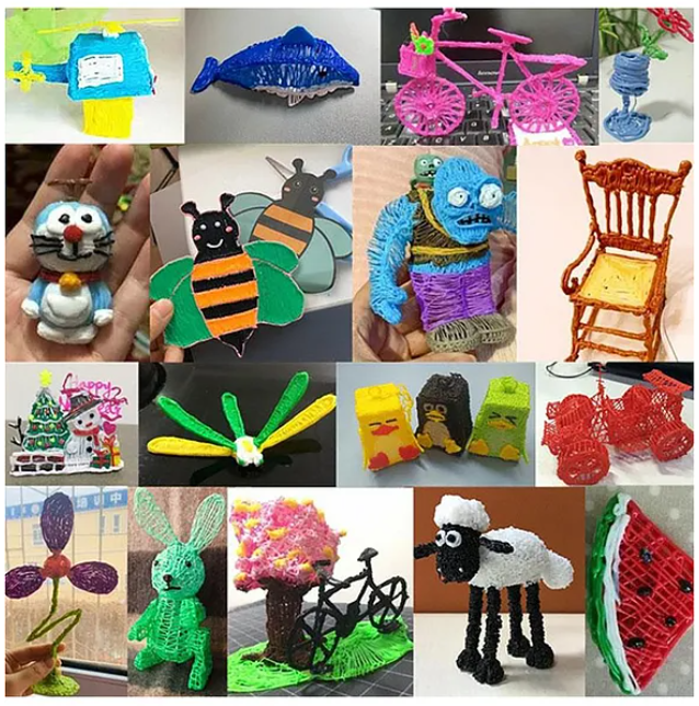 3D Printing Doodle Drawing Pen With ICD Screen And Filaments For Kids And Adults Color May Vary