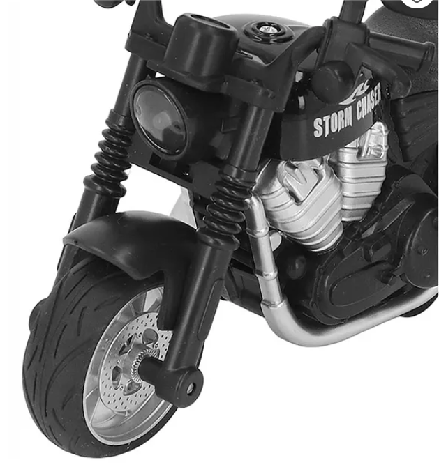 1/16 Scale Alloy Die-cast Pull Back Powered Motorcycle Bike