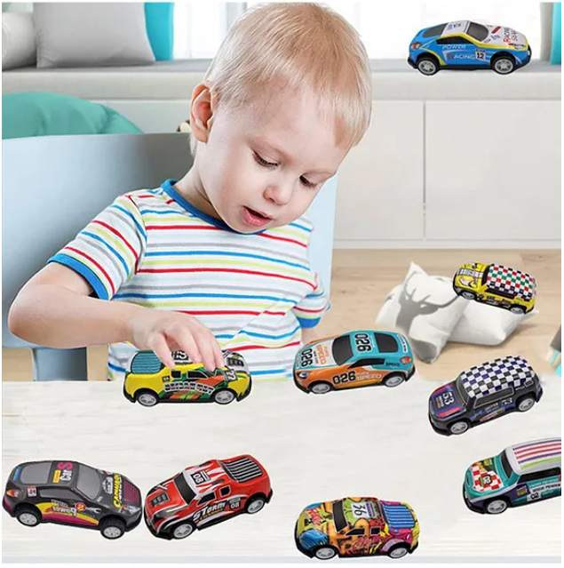 24 Pcs Colorful Alloy Metal Die-cast Pull Back Powered Racing Car Toys For Kids Fun Entertainment Engaging Kids Toys Multicolor