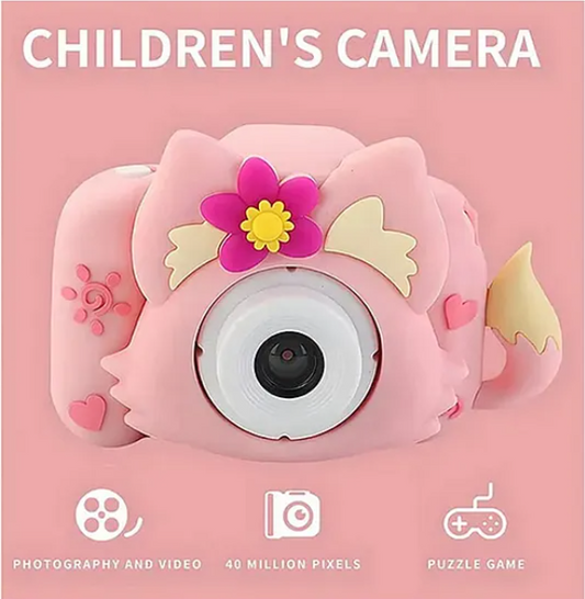 Digital Handy Portable Cute Fox Camera Full HD 1080P 2.0 Screen with Inbuilt Games - Multicolor