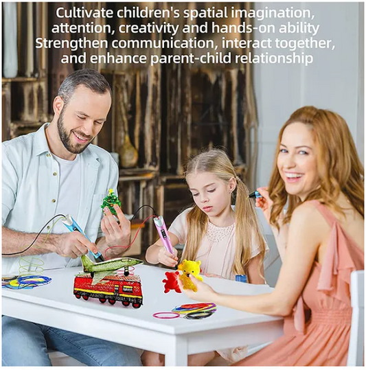 3D Printing Doodle Drawing Pen With ICD Screen And Filaments For Kids And Adults Color May Vary