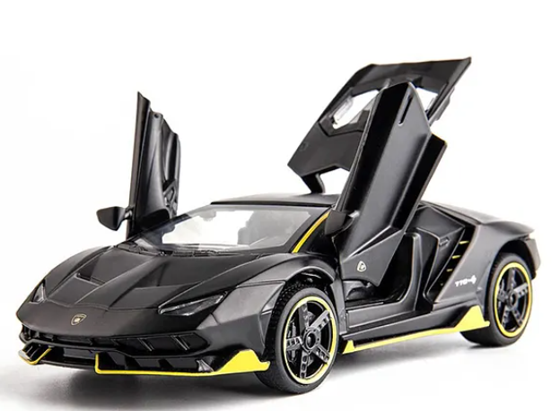 1:32 Scale Metal Lamborghini Diecast Centenario Lp 770 4 Model Car - Black
