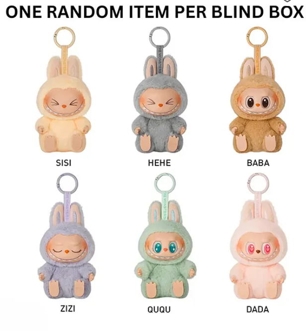 Cute Labubu Have a Seat Vinyl Plush Keychain Mystery Box Collectible Toy for Kids & Adults 15 cm (Pack of 1 - Color and Design May Vary)